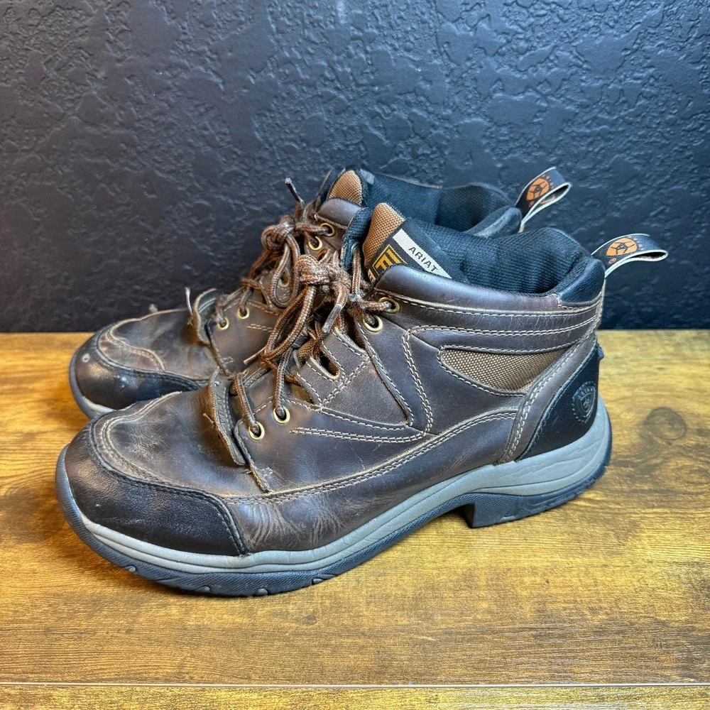 Ariat Terrain 10002182 Brown Leather All Terrain Hiking Boots Mens 9.5D‎